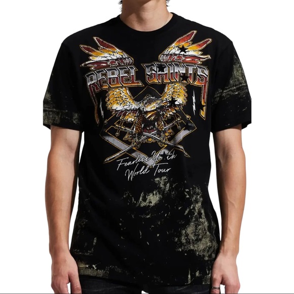 Rebel Saints By Affliction Men's T-shirt FEARLESS Premium Quality S-3XL $88 - Picture 9 of 11